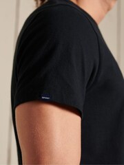 Superdry Black Vintage Embroidered 100% Cotton T-Shirt - Image 5 of 8