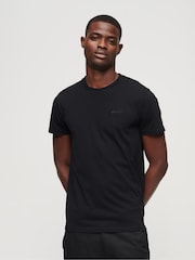 Superdry Black Vintage Embroidered 100% Cotton T-Shirt - Image 7 of 8