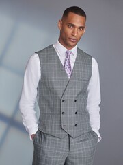 Grey Signature Empire Mills 100% Wool Check Suit: Waistcoat - Image 1 of 5