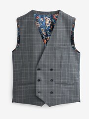 Grey Signature Empire Mills 100% Wool Check Suit: Waistcoat - Image 2 of 5