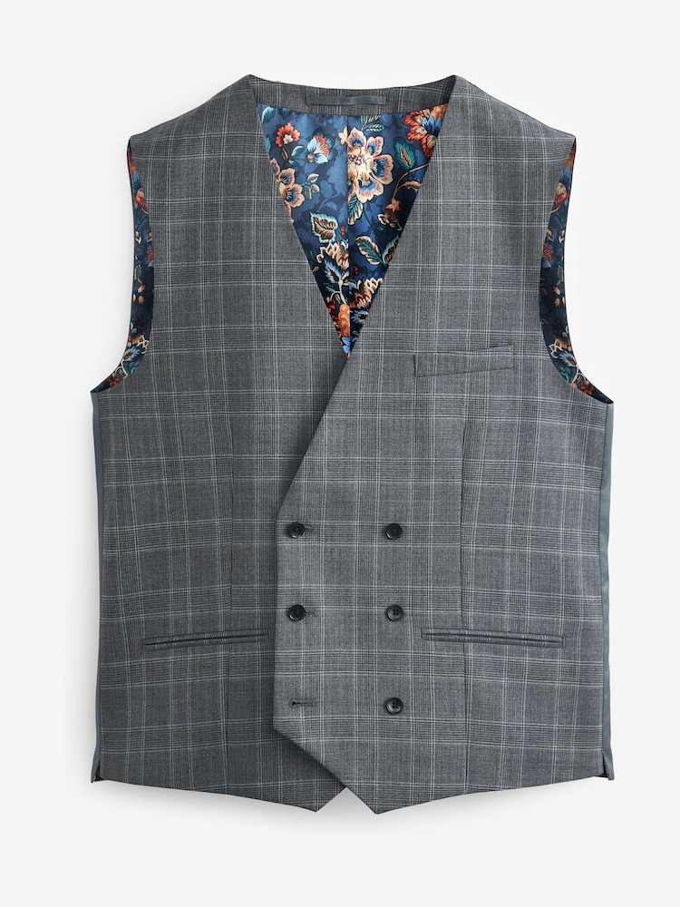 Grey Signature Empire Mills 100% Wool Check Suit: Waistcoat - Image 2 of 5