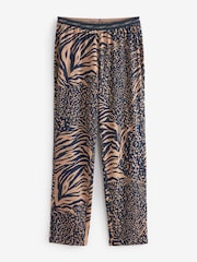 Navy Blue Animal Print Cotton Short Sleeve Pyjamas - Image 8 of 8
