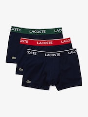 Bóxers de algodón elástico en azul con cinturilla de varios colores de Lacoste - Imagen 1 de 7