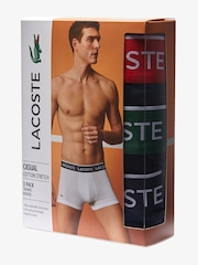 Bóxers de algodón elástico en azul con cinturilla de varios colores de Lacoste - Imagen 7 de 7