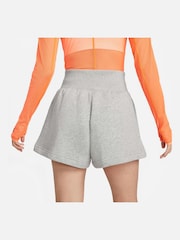 Gris oscuro jaspeado - Nike Sportswear Phoenix Fleece Alto-Waisted Loose Shorts - Imagen 2 de 7