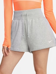Gris oscuro jaspeado - Nike Sportswear Phoenix Fleece Alto-Waisted Loose Shorts - Imagen 3 de 7