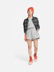 Gris oscuro jaspeado - Nike Sportswear Phoenix Fleece Alto-Waisted Loose Shorts - Imagen 4 de 7