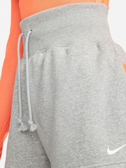 Gris oscuro jaspeado - Nike Sportswear Phoenix Fleece Alto-Waisted Loose Shorts - Imagen 5 de 7