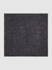 Reiss Navy Piazza Linen Plain Pocket Square - Image 4 of 5