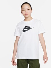 Nike White Oversized Futura T-Shirt - Image 1 of 4