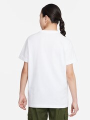 Nike White Oversized Futura T-Shirt - Image 2 of 4