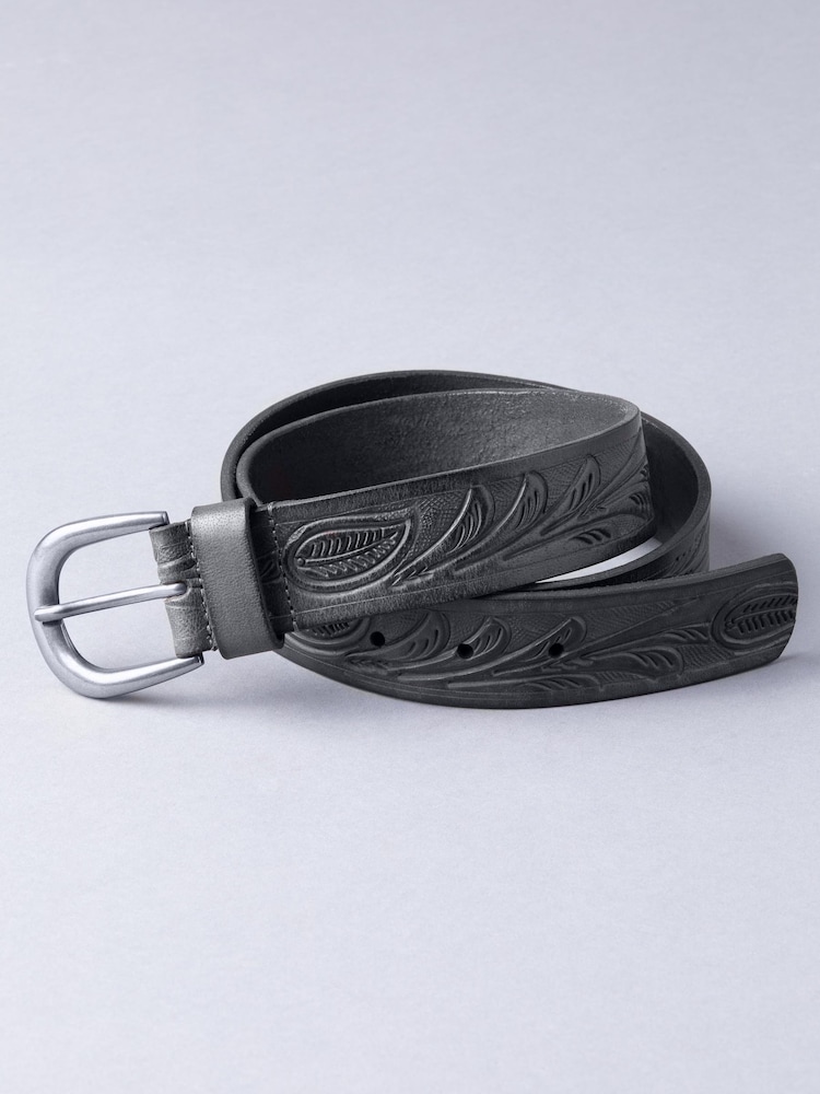 Negro - Lakeland Leather Embossed Belt - Imagen 2 de 4