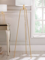 Village At Home Gold Jerry Tripod F Floor Lamp - Image 1 of 3