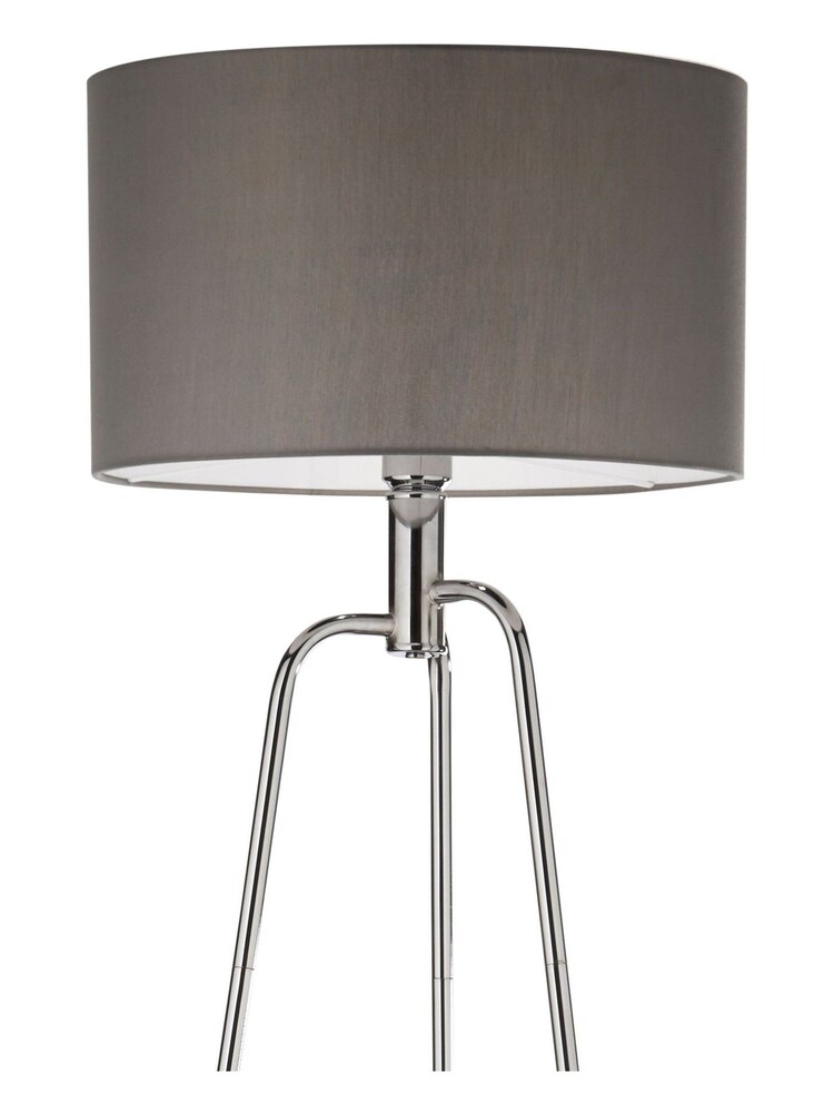 Village At Home Chrome Jerry Tripod Chrome Floor Lamp - Image 3 of 3