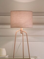 Village At Home Copper Jerry Copper Tripod Table Lamp - Image 1 of 3