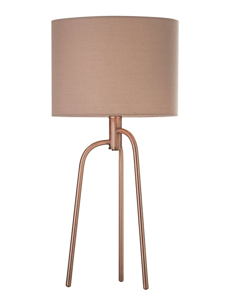 Village At Home Copper Jerry Copper Tripod Table Lamp - Image 2 of 3