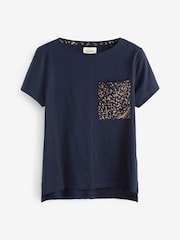 Navy Blue Animal Cotton Pyjamas - Image 5 of 6