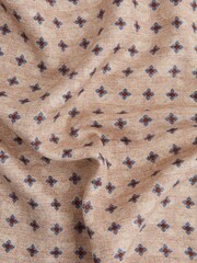 Reiss Tobacco Melange Ostranto Reversible Silk Pocket Square - Image 6 of 6