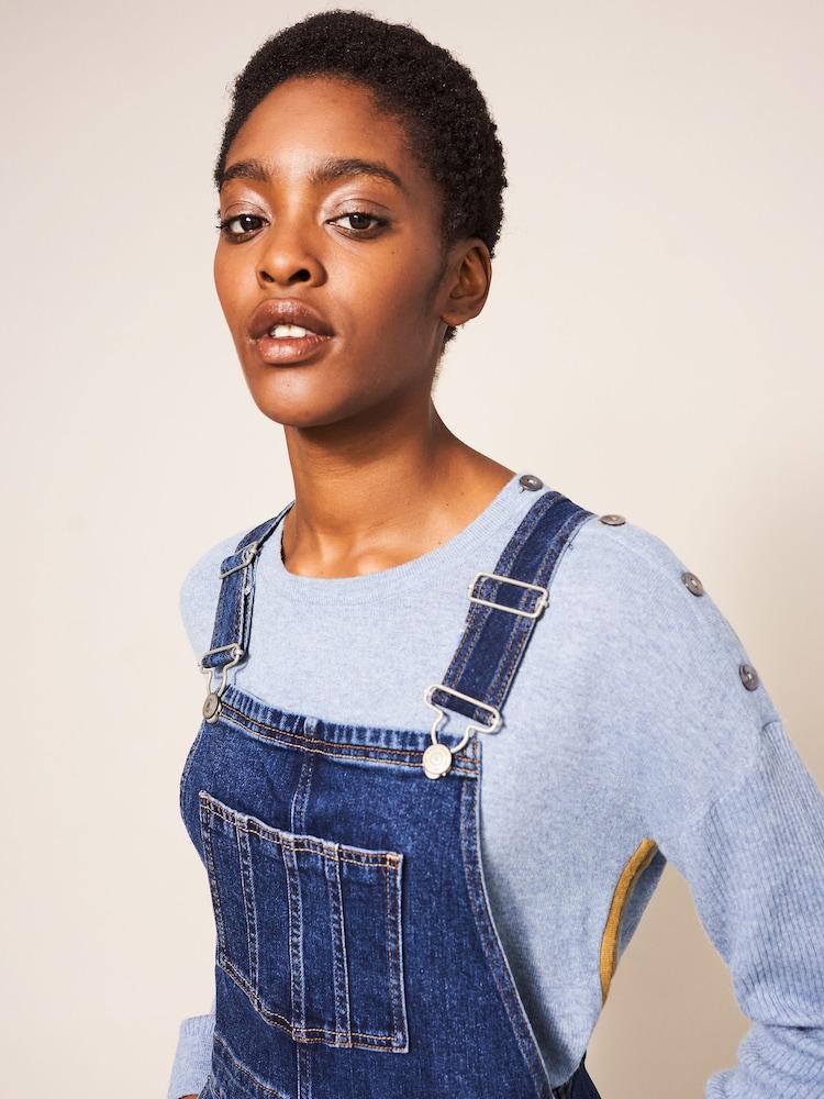 robe mi-longue Blanc Stuff Bleu Emmie Jean - Image 3 of 4