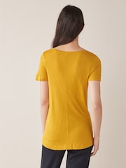 Ochre Yellow Slouch V-Neck T-Shirt - Image 2 of 5