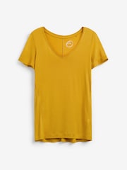 Ochre Yellow Slouch V-Neck T-Shirt - Image 5 of 5