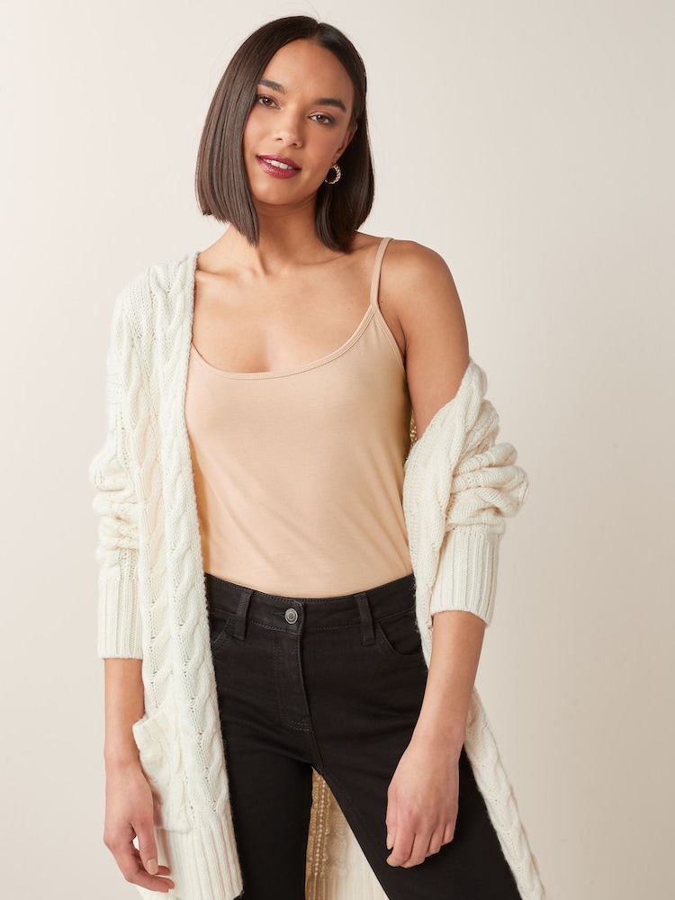 Natural Tan Thin Strap Vest - Image 1 of 4