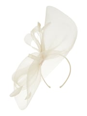 Accessorize Natural Rhea Oversized Bow Fascinator Headband - Image 2 of 3