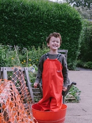 Muddy Puddles Red Rainy Day Waterproof Dungarees - Image 1 of 4