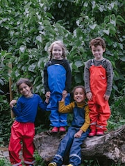 Muddy Puddles Red Rainy Day Waterproof Dungarees - Image 2 of 4