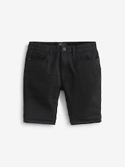 Black Skinny Fit Denim Shorts - Image 1 of 2