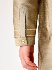 Gold Regular Length Embroidered Boys Kurta (3-16yrs) - Image 5 of 8