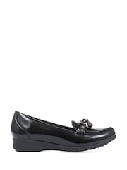 črna - Pavers Patent Leather Ladies Loafers - Slika 1 iz 5