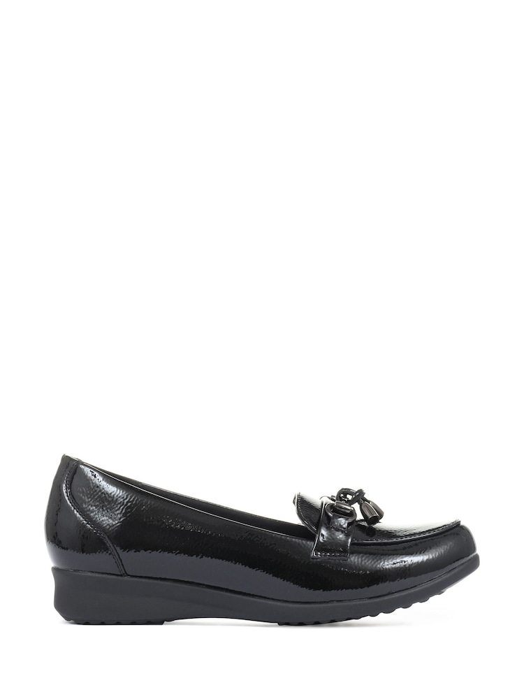 črna - Pavers Patent Leather Ladies Loafers - Slika 1 iz 5