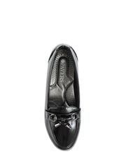 črna - Pavers Patent Leather Ladies Loafers - Slika 4 iz 5