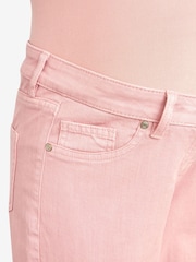 Pink Denim Maternity Over-the-Bump Mom Jeans - Image 4 of 6