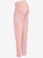 Pink Denim Maternity Over-the-Bump Mom Jeans - Image 6 of 6