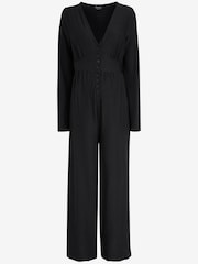 Black Maternity/Nursing Button Jumpsuit - Image 3 of 3