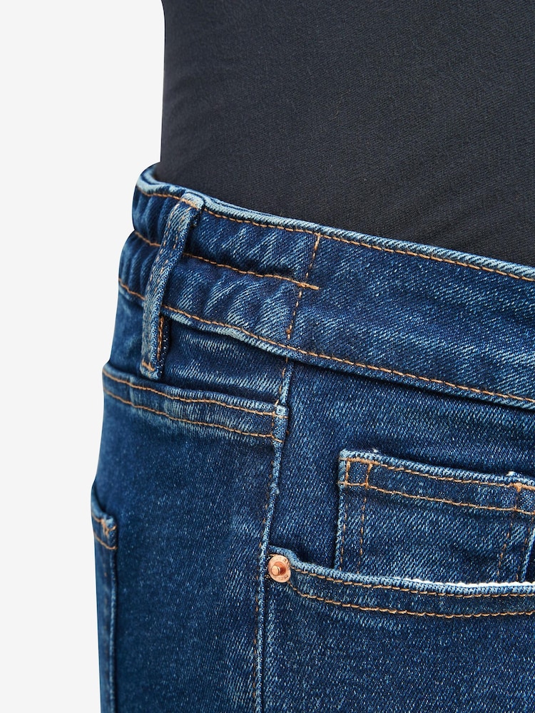 Dark Blue Denim Maternity Over the Bump Boyfriend Jeans - Image 3 of 3