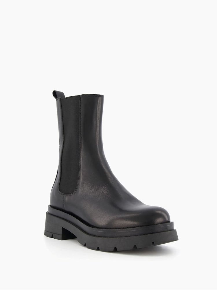 Dune London Black Palmz Heavy Outsole Chelsea Boots - Image 2 of 5