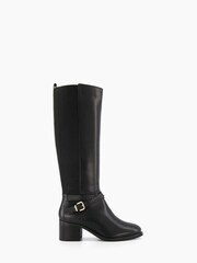 Noir - Bottes/Bottines montante Dune London Tildings avec bretelles - Image 1 of 4
