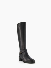 Noir - Bottes/Bottines montante Dune London Tildings avec bretelles - Image 2 of 4