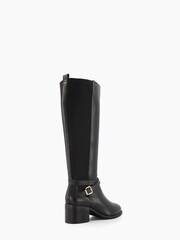 Noir - Bottes/Bottines montante Dune London Tildings avec bretelles - Image 3 of 4