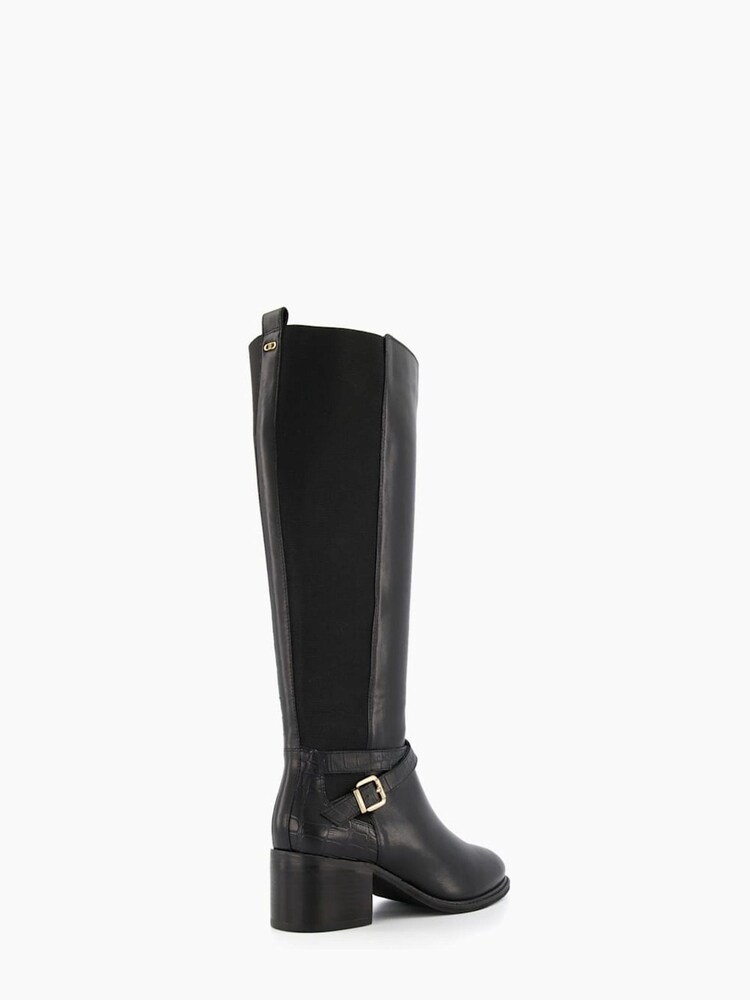 Noir - Bottes/Bottines montante Dune London Tildings avec bretelles - Image 3 of 4