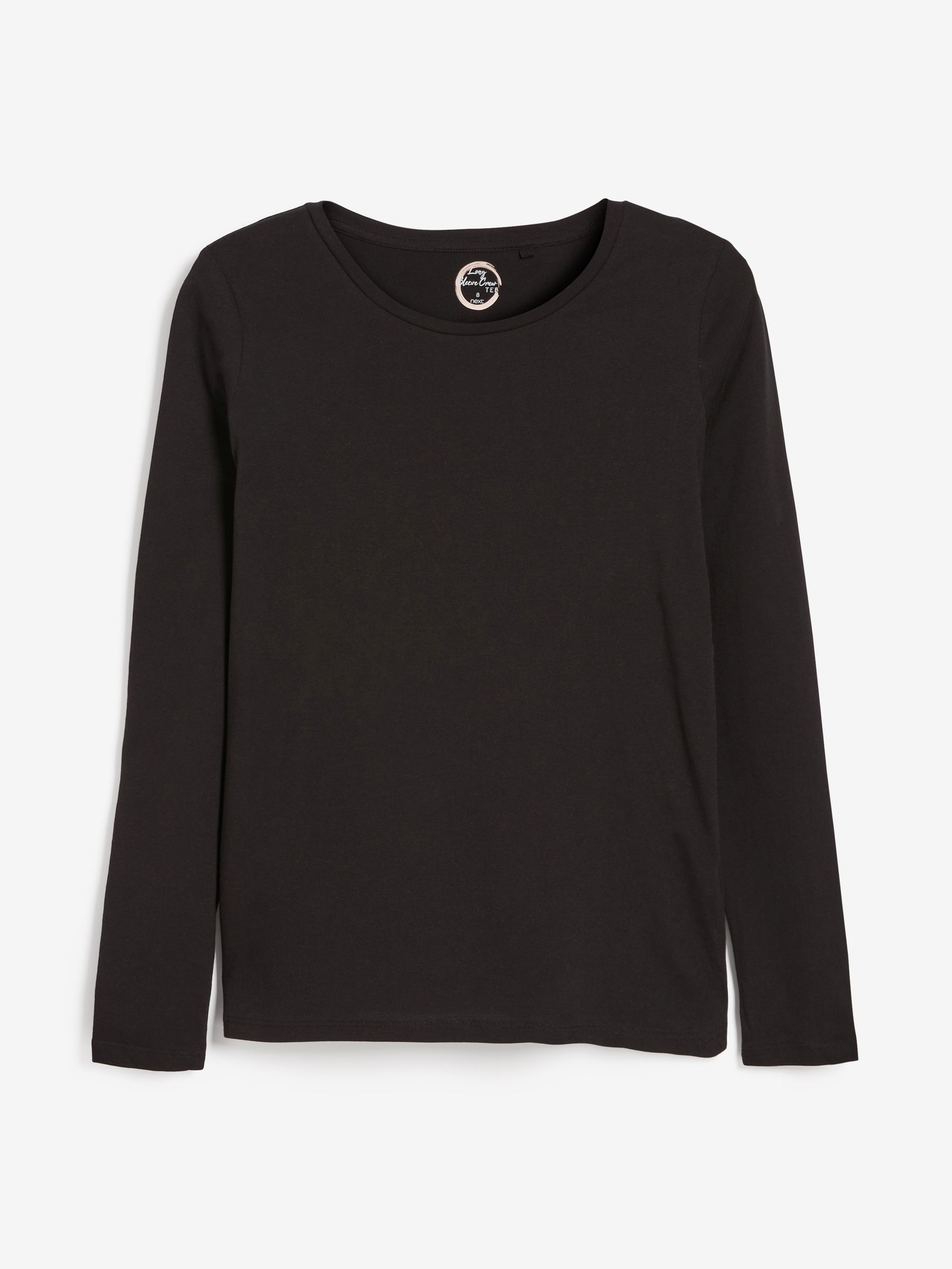 Buy Black/White/Grey/Blue/Green 100% Cotton Long Sleeve Tops 5 Pack from  the Next UK online shop