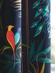 Sara Miller Blue Enchanted Gate Eyelet Curtains - Image 3 of 3