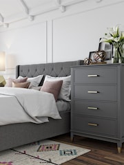 CosmoLiving Graphite Grey Westerleigh Four Drawers Chest - Image 1 of 4