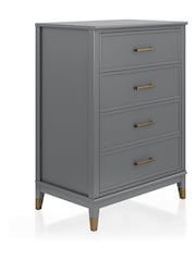 CosmoLiving Graphite Grey Westerleigh Four Drawers Chest - Image 3 of 4