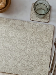 Morris & Co. by Pimpernel Set of 4 Grey Strawberry Thief Large Placemats - Image 2 of 3