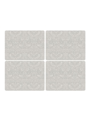 Morris & Co. by Pimpernel Set of 4 Grey Strawberry Thief Large Placemats - Image 3 of 3