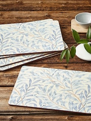 Morris & Co. by Pimpernel Set of 6 Blue Willow Bough Blue Placemats - Image 2 of 4